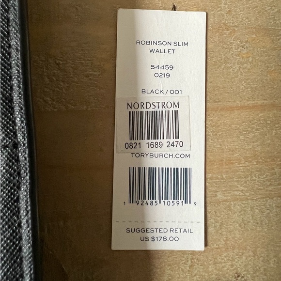 Tory Burch Robinson Slim Wallet Black - Picture 4 of 5